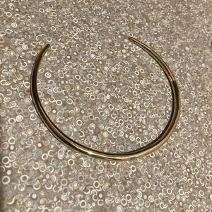 Alexis bittar thin collar necklace gold color